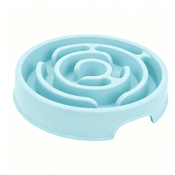 ACDANC Pet Slow Food Bowl Multipurpose Round Cervical Spine Protection Cat Slow Feeder for Small Medium Dogs Cats,Interactive Anti-Choking Puzzle Maze Dish,8.27 Inches / 21 Cm