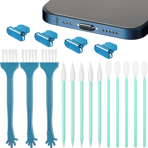ACDANC Phone Cleaning Kit,Mini Cleaning Brush Cleaning Kit for Iphone,Window Crevices Cleaner Kit for Airpods,Blue