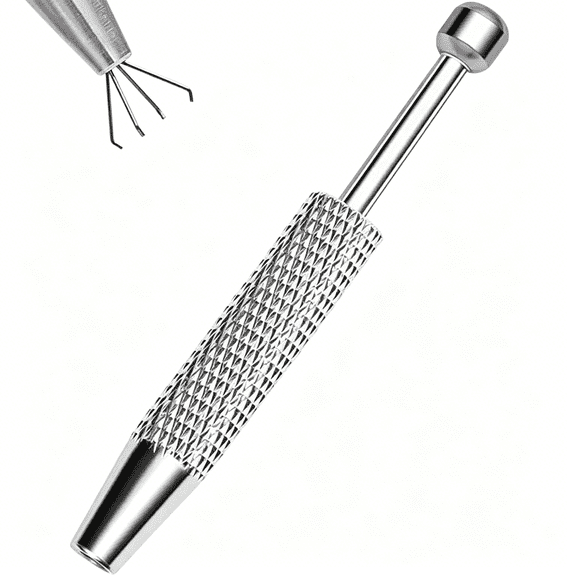 ACDANC Piercing Ball Grabber,16G 18G Flat Back Earrings Piercing Guide Needle Tool,Surgical Steel Internally Threaded Push Pin External Thread Assistant Body Piercing Kit for Ear Nose Lip Tool