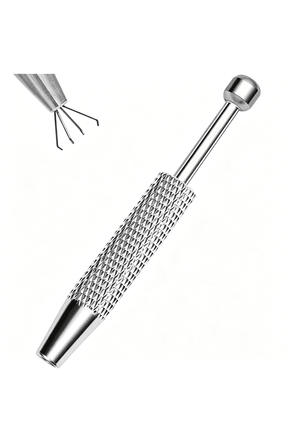 Piercing Ball Grabber,16G 18G Flat Back Earrings Piercing Guide Needle Tool,Surgical Steel Internally Threaded Push Pin External Thread Assistant Body Piercing Kit for Ear Nose Lip Tool