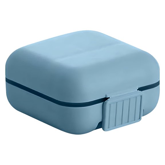 ACDANC Pills Organizer Compact Travel Portable Box with Silicon Rubber Ring Inside,Double Sealed Flip Cover,Classified Storage and Sorting of Drugs