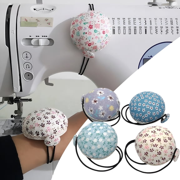 ACDANC Pin Cushion Multi-functional Non-Slip Flower Pattern Compact Size Pin Cushion Holder Sewing Tool