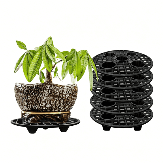 ACDANC Plant Riser Indoor Outdoor,Plant Level Pot Elevator - 8 Inch Plant Riser Holder Plastic Floor Protector Plant Trivet,Heavy Planter Holder for Prevent Rot and Damage on Patio & Deck