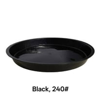 ACDANC Plant Saucers for Indoors,24*20.7*2.5cm Round Flower Pot Tray Plant Trays for Pots,Simple Design Water Collection Plant Saucer,Black