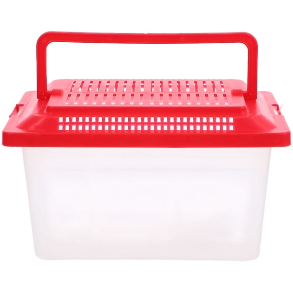 ACDANC Plastic Aquarium Portable Mini Aquarium for Small Pets & Reptiles 7.09"X4.33"X4.33"