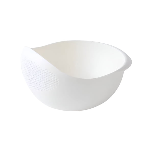 ACDANC Plastic Colander Bowl for Rice,Pasta,Fruit,Vegetable Washer Strainers Basket White 1 Pc