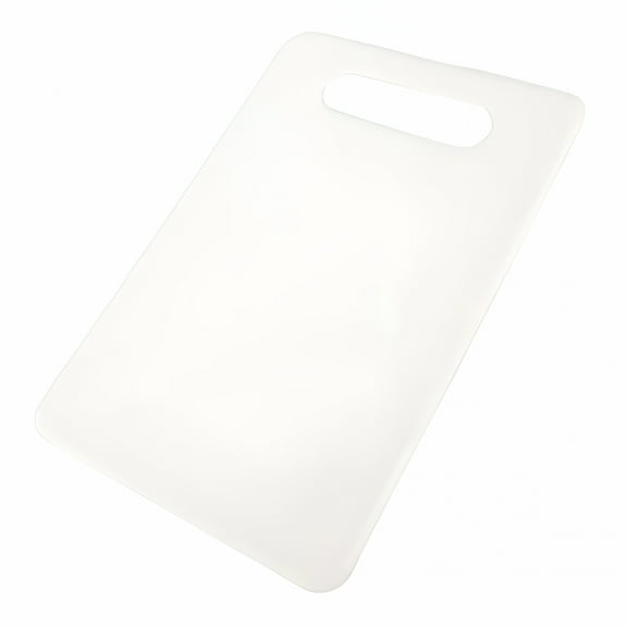 ACDANC Plastic Cutting Board,1 Pack Small Chopping Boards for Kitchen,Bpa-Free,Nonslip Plastic Chopping Board for Meat Vegetable Fruit,Easy Grip Handle,Non-Slip,Space Saving(White)