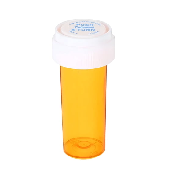 ACDANC Plastic Empty Pill Bottles with Double Sided Use(Child Resistant And Easy Open)Caps-Medicine Container Pill Cases Dispenser Organizers 4Pcs