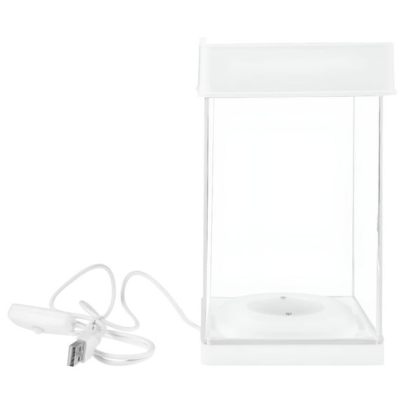 ACDANC Plastic Fish Tank Transparent Small Aquarium with Light