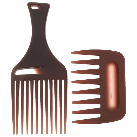 ACDANC 2pcs Hair Pick Comb Set, Wide Pick Comb Afro Hair Pick Comb Pick for Beard Thick Curly Afro Hair