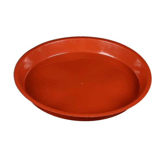 ACDANC Plastic Plant Saucers for Indoors, 24 x 20.7 x 2.5 cm Waterproof Pot Trays, Stable Base for Succulents and Home Garden, Red
