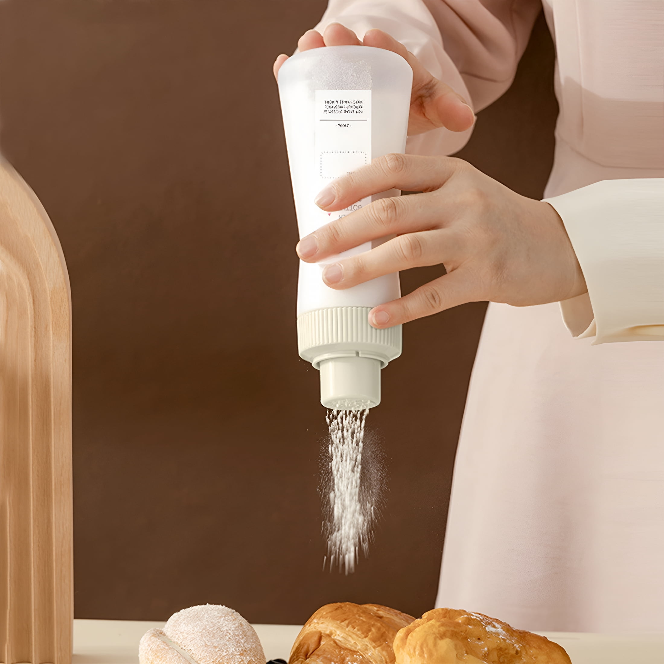 ACDANC Plastic Powder Sugar Shaker with Dust Proof Cap Even Dispersion ...