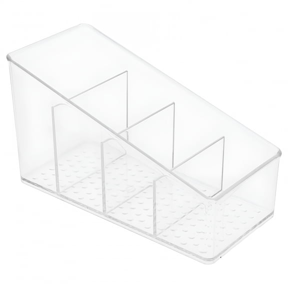 ACDANC 2026 New Plastic Tea Bag Divided Storage Organizer Condiment Organizer Tea Bag Holder Sugar Packet Holder Kitchen Pantry/Countertop Storage Caddy Clear
