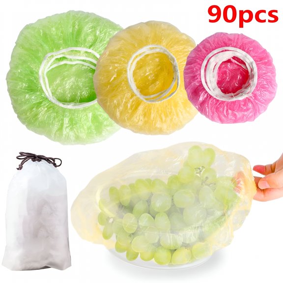 ACDANC Plastic Wrap Cling Wrap Food Service Clear Cling Film Roll Kitchen Food Wrap Reusable Elastic Kitchen Food Fresh Universal Bags for Fruit Vegetable,Berry,Meat keep Fresh Longer