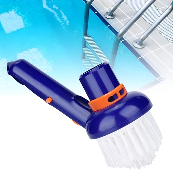 ACDANC Pool Cleaner Brush Scrubber Tool with Hose Connector for Swimming Ponds Spas Hot Tubs