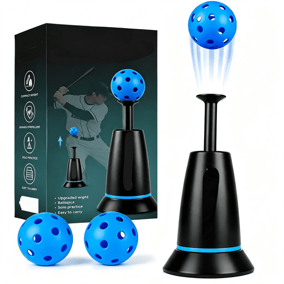 ACDANC Pop-Up Baseball Training Tee Ball Popper,Hitting Tee for Perfect Swings | Includes 3 Popper Balls for Solo Hitting Practice.Great Swing Trainer to Improve Hitting Timing and Ball Contact