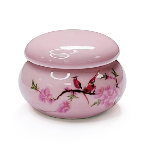 ACDANC Porcelain Dappen Dish with Lid for Acrylic Liquid Powder Ceramic Cup Nail Liquid Bowl with Lid and Porcelain Dappen Dish with Lid (Pink)