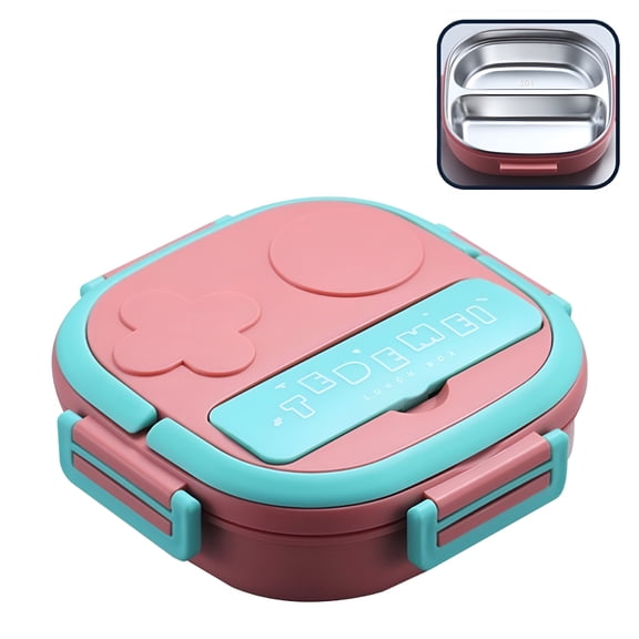 ACDANC Portable Food Warmer Lunch Box Toddler Lunch Boxes Work Lunch Containers Bento Salad Container for Lunch Small Lunch Box Containers Warming Lunchbox for Adults (Pink)