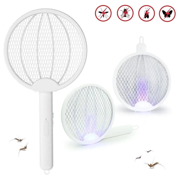 ACDANC Portable Handheld Insect Killer Racket,Bug Zapper,Outdoors Electric Fly Zapper for Mosquito Fly Wasp Pest Control Safe Effective USB Rechargeable Camping Garden