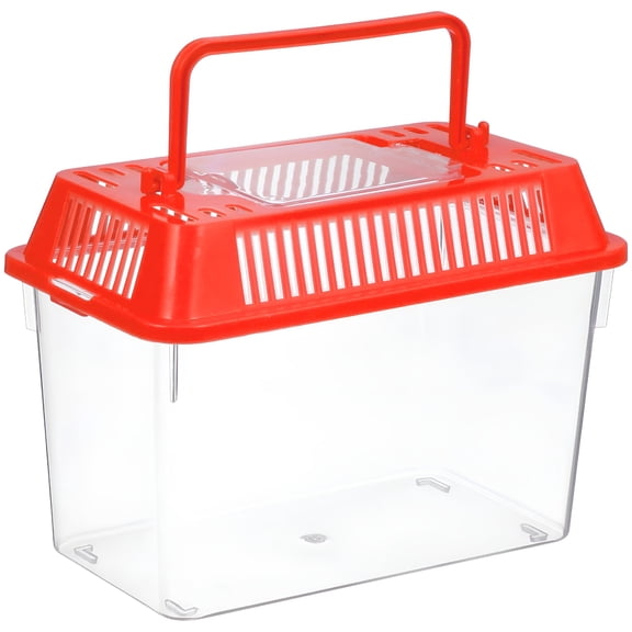 ACDANC Portable Mini Betta Fish Tank, Transparent Breeding Carrier with Handle, Small Aquarium for Guppies and Tetras