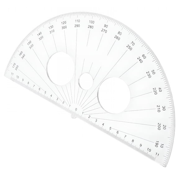 ACDANC Portable Transparent Protractor for Math Lesson and Drawing Measurements