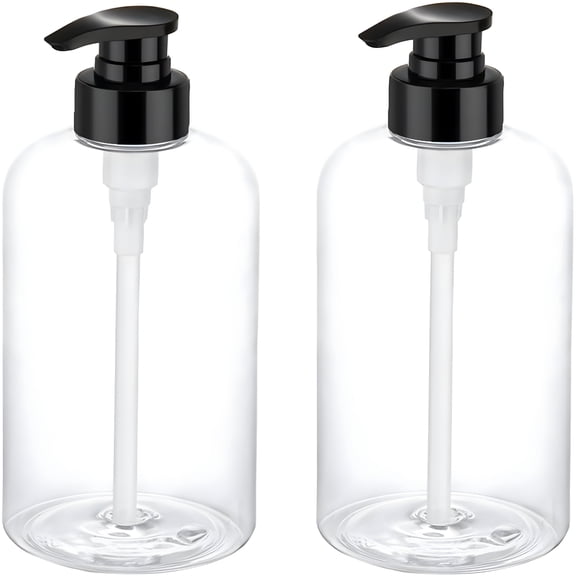 ACDANC Pump Bottle 16 Oz/500 Ml Empty Shampoo Pump Bottles Dispenser Portable Pump Plastic Bottles for Shampoo and Conditioner Liquid