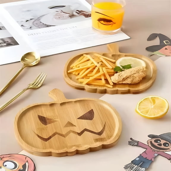 ACDANC Pumpkin Shape Tray Food Storage Plate Candy Dish Snack Plate Food Serving Tray