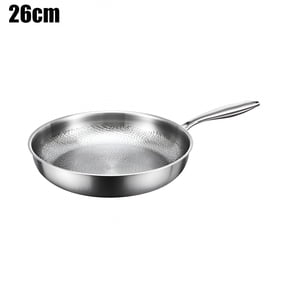 ACDANC Pure Titanium Pan,100 Titanium Pans for Cooking Non Stick,Stainless Steel Hammered Pan Pro with Lid