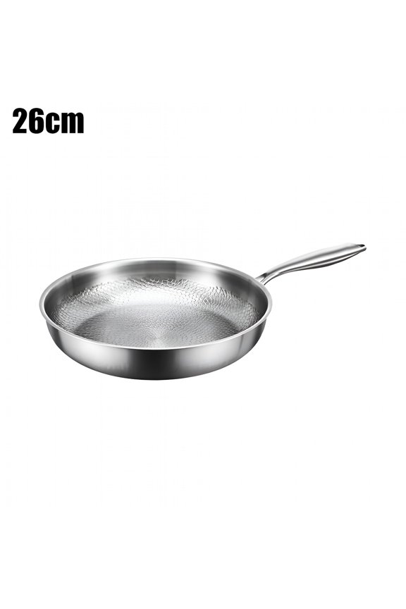 Pure Titanium Pan,100 Titanium Pans for Cooking Non Stick,Stainless Steel Hammered Pan Pro with Lid