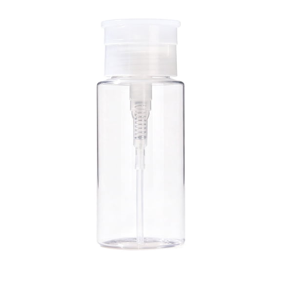 ACDANC Push Down Pump Dispenser Empty Bottle with Flip Top Cap Pump Dispenser Bottle for Travel Makeup Remover, Facial Toner, Micellar WaterClear