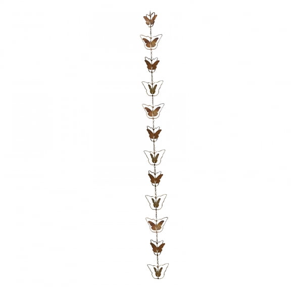 ACDANC Rain Chain Rainwater Chains,Functional Rain Collection Replace Rain Water Catcher Rain Gutter Drain for Outdoor Yard Awnings Butterfly