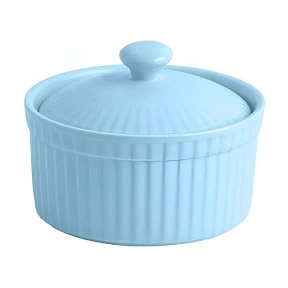 ACDANC Ramekins with Lid,Oven Safe for Creme Brulee Souffle,Porcelain Custard Cups for Baking,Classic Style Ramekins Bowls