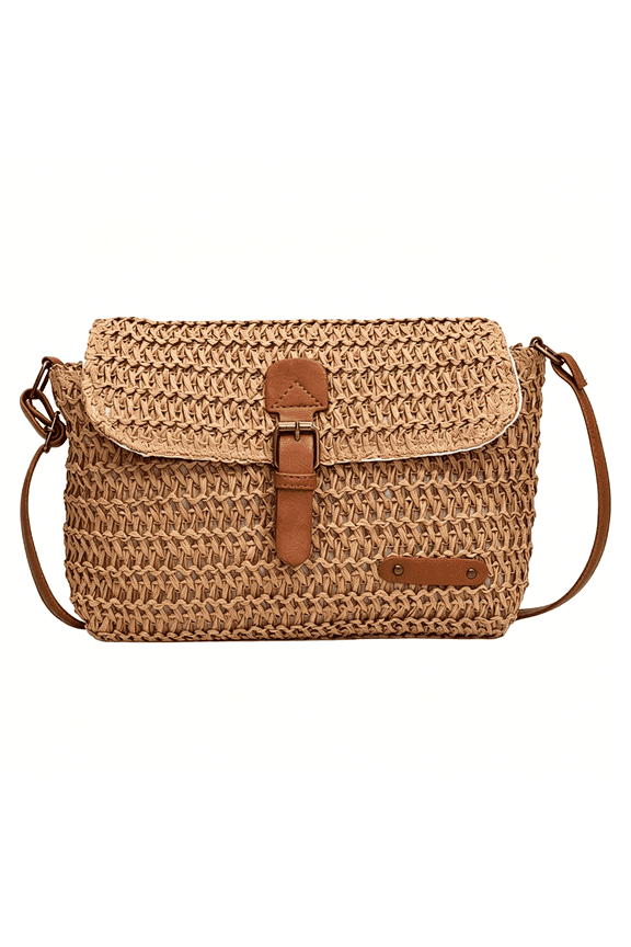 Rattan Crossbody Bags for Women,Straw Raffia Clutch Handbag Purse for Summer Beach Vacation Travel Boho Style Shoulder Bag Fashion Accessory Gift for Her