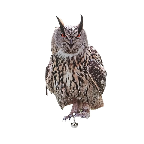 ACDANC Realistic Owl Decoy with Sound Keep Birds Away Outdoor Garden Bird Repellent