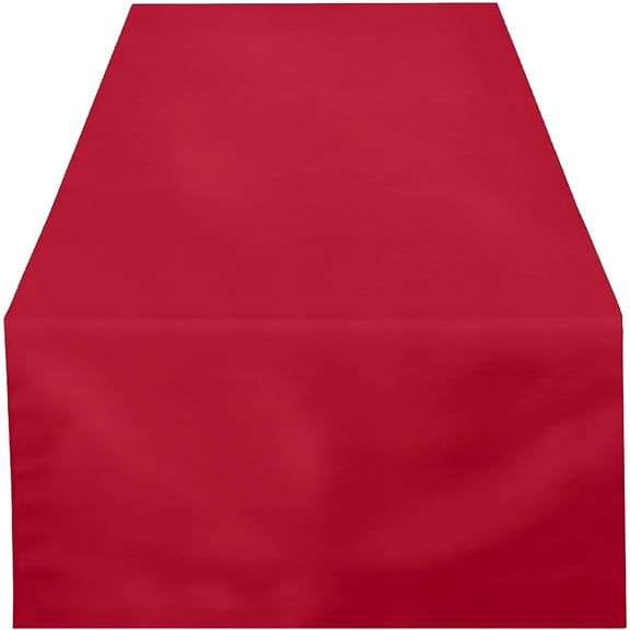 ACDANC Red Solid Color Table Runner,Soft Wrinkle Resistant Rustic Dining Table Runner for Kitchen Farmhouse Birthday Holiday Party Home Decor,18 x 72"