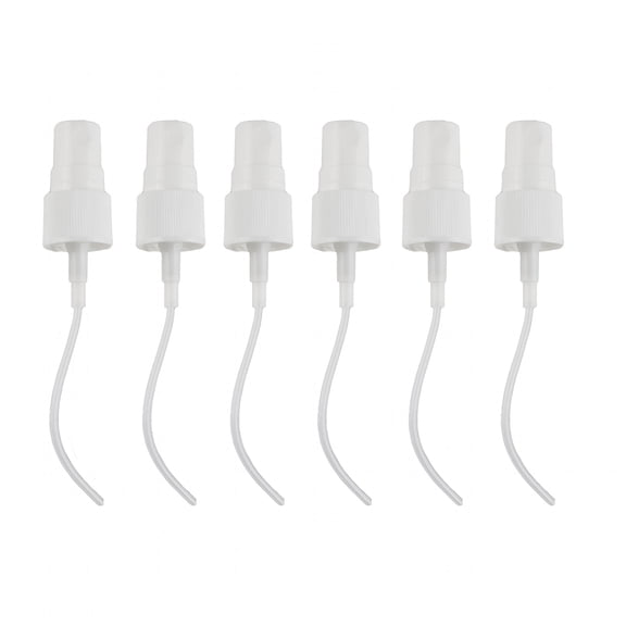 ACDANC Replacement White Fine Mist Spray Head with Cap Spray Top for Glass Bottle Container Pack of 6