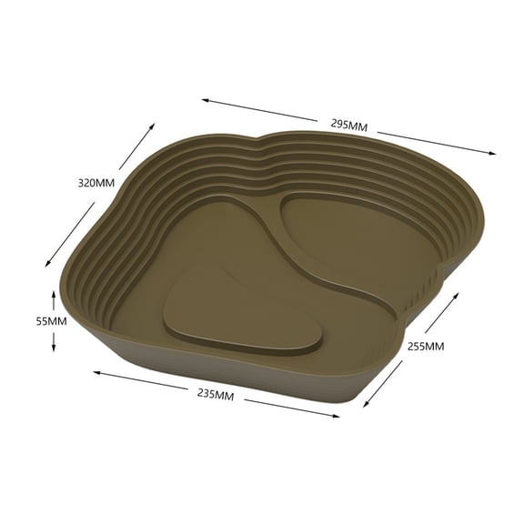 ACDANC Reptile Bathing Pool,Right-Angle Detachable Design for Easy Water Changes,Internal & External Ramps for Easy Access,Abs Smooth Easy-Clean Water Dish for Small Reptiles