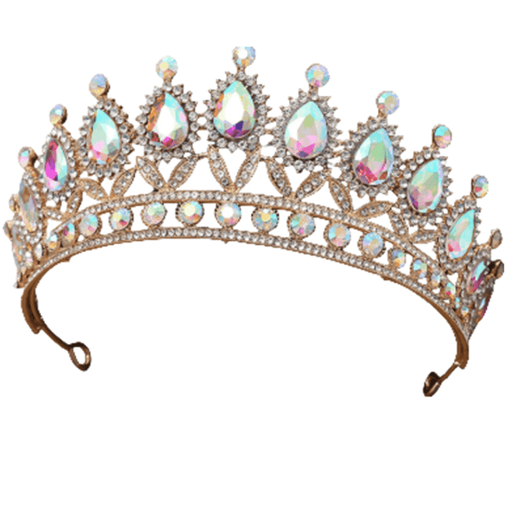 RAGUPEL Crown,Exquisite AB Diamonds and Alloy Construction Tiaras for Women,Elegant Fit Birthday Crown Adult Woman for Weddings and Milestone Events,Colorful
