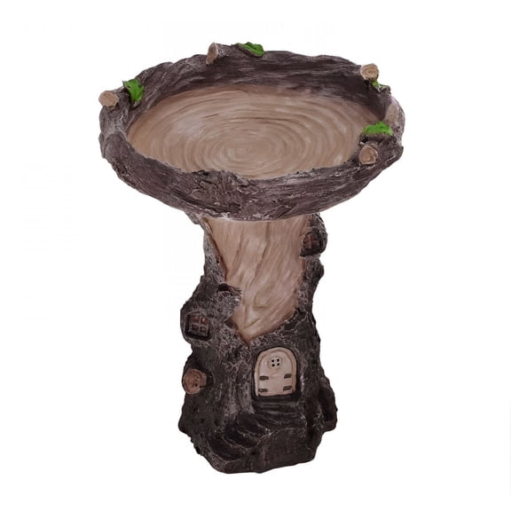 ACDANC Resin Tree Birdbath Polyresin Antique Garden Bird Bath For Home Garden Yard, Sculptures & Statues