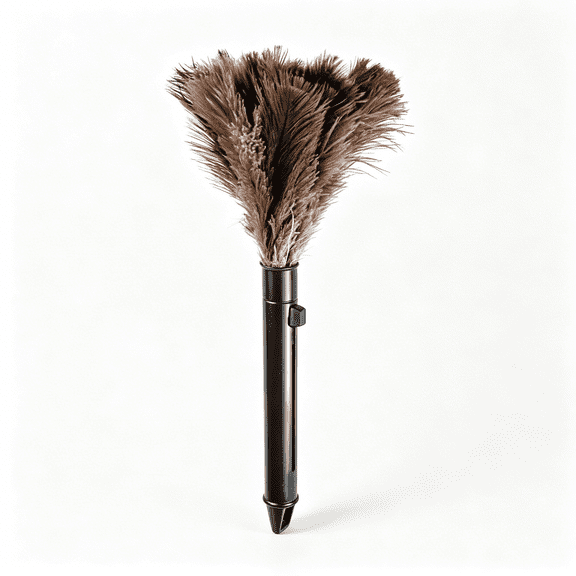 ACDANC Retractable Feather Duster,Genuine Ostrich Feathers,Anti-Static,Reusable Eco-Friendly Handheld Cleaning for Keyboard,Home,Car,Office (10 to 15 Inches) 1 Pack