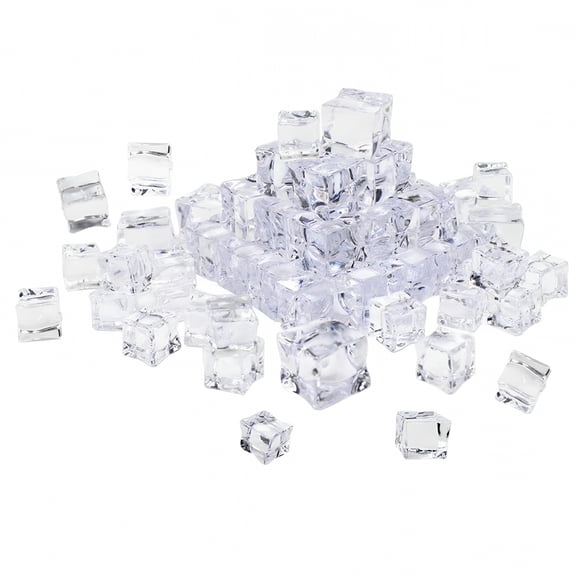 ACDANC Reusable Ice Cubes, Clear Plastic Fake Ice for Drinks, Whiskey & Coffee, Washable Chillers That Don't Dilute