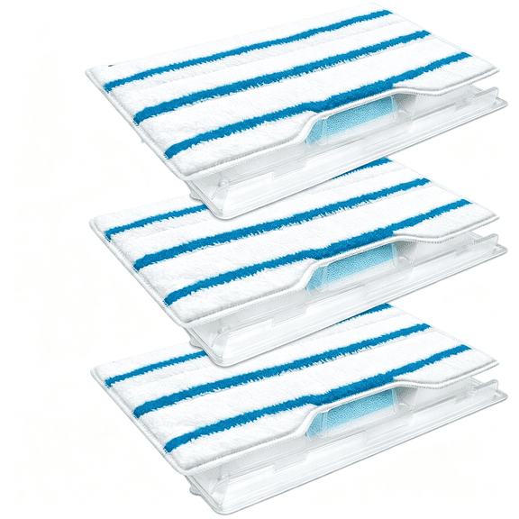 ACDANC Reusable Vac Mop Replacement Pads Refills Compatible with Vac Mop Vm252 Vm200 Vc205 Vm250 for Hardwood Floor Cleaning,3 Pack,Household Replacement Mop Pads Bluewhite