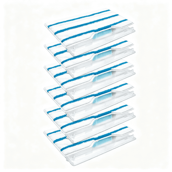 ACDANC Reusable Vac Mop Replacement Pads Refills Compatible with Vac Mop Vm252 Vm200 Vc205 Vm250 for Hardwood Floor Cleaning,6 Pack,Household Replacement Mop Pads Bluewhite