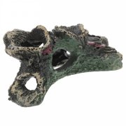 ACDANC Rock Cave Aquarium Ornament, Resin Fish Tank Hideout for Betta and Reptiles, Natural Cave Shelter Decoration for Aquatic Pets and Terrariums 5.5 x 1.6 x 2.4 in