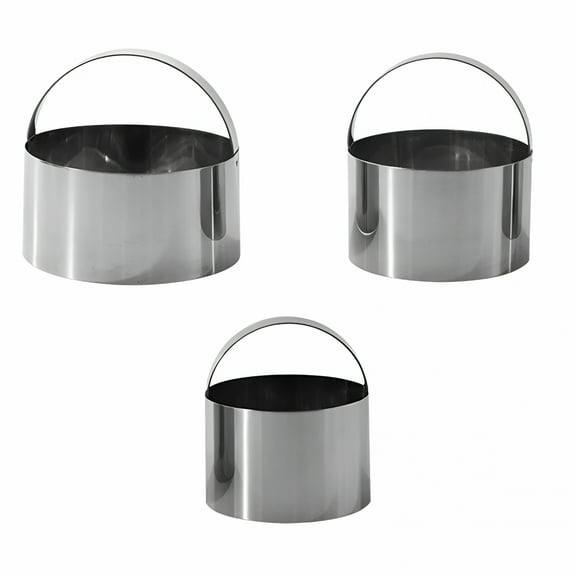 ACDANC Round Biscuit Cutters with Handle,Stainless Steel Baking Essential Tool for Effortless Circle Cookie Shaping,Pastry,Cake Decoration CreationPrecise Cut for Dumpling,Scone,Donut