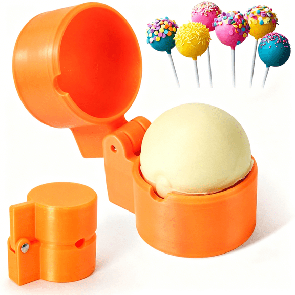 ACDANC Round Cake Pop Mold Shapes Press Set,Sphere Circle Cake Pop Cutter and Pusher,Baking Tools Accessories for Cake Pops,Cookies,Wedding and Party Desserts(2Pcs)