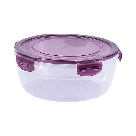 ACDANC Round Plastic Food Storage Container-Airtight Seal with Clip-On Lid,Plastic Construction,Kitchen Use-For Home Meal Prep,Leftover Storage,Picnic,Camping,Office Lunch,Daily Food Organization