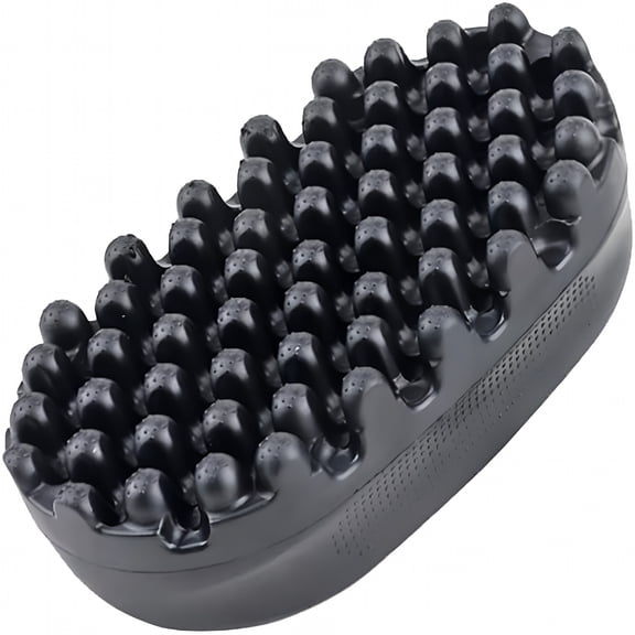 ACDANC Rubber Curling Hair Brush Twist Curl Comb for Afro Curls Hair Wave Tool Braided Curly Hair Big Small Holes Sturdy Curling Comb for Men Women Boy Girl Long Short Hair Black