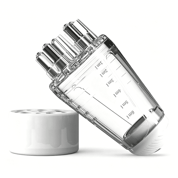 BPPEG Scalp Applicator Comb,Scalp Oil Applicator,Root Comb Applicator Bottle for Hair,Hair Serum Applicator Suitable for Various Liquids,Suitable for Home and Travel-Transparent