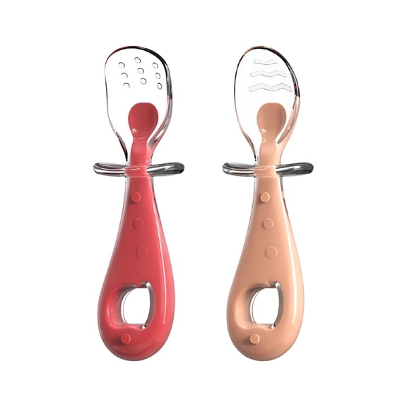 ACDANC Self-feeding tableware: BPA-free spoon set,suitable for infants over 6 months old.